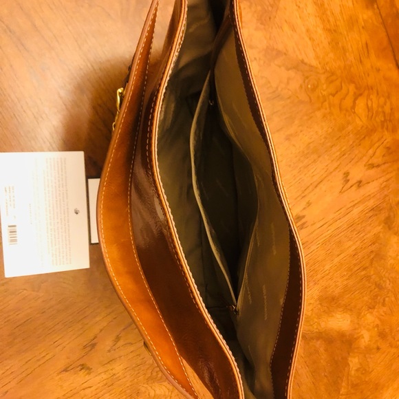 BRAHMIN Odin Collection Isabella Leather Slouch Shoulder Bag, Caramel, Like New - Picture 2 of 4